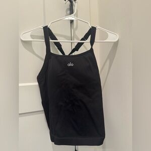 ALO Yoga Black Ribbed Tank